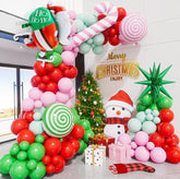 Christmas Balloon Garland Kit: Red, Green & Pink Candy Balloons