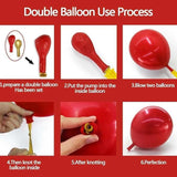 Christmas Balloon Garland Kit Red Green White Gold with Candy Cane & Star Balloons