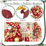 114-Piece Christmas Balloon Garland Kit with Red, Gold & Festive Foil Balloons for Party