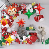 Christmas Balloon Garland Kit: Red, Green, Gold Party Decor