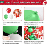 Christmas Balloon Arch Kit: Santa, Candy Cane, Red Green Décor