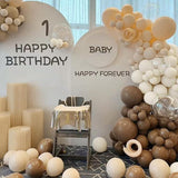 Boho Balloon Arch Kit: Brown, White & Nude, 155 Piece