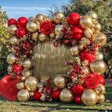 Ruby Red and Gold Balloon Arch Kit, Party Decor