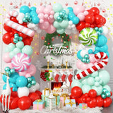 Christmas Balloon Garland Kit: Red, Teal, Pink, Green, Candy Theme
