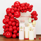 Red Balloon Arch Kit 124Pcs Latex Balloons in Various Sizes for Christmas Birthday Party