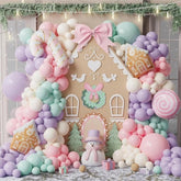 147-Piece Christmas Balloon Arch Kit with Pink Purple Macaron Balloons and Foils