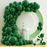 102-Piece Dark Green Balloon Arch Kit with Various Sizes for Jungle Birthday Party Decor