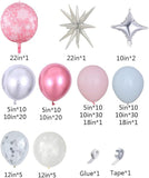 Glitter Snowflake Balloon Arch Kit: Pink, Silver, Red, Winter Birthday Party