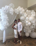 White Balloon Garland Arch Kit 110 Pcs Matte Balloons for Party & Event Decor