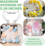 10 Pack Large Clear Balloon Arch Clips 3.5 Inch Heavy Duty Clamps for Decorations