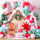Pastel Christmas Balloon Arch Kit | Gingerbread Candy Cane Décor