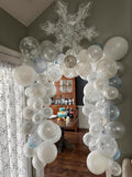 79 Pcs Winter Balloon Garland Arch Kit Blue White Snowflake Balloons for Party Decor