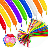 260 Long Balloons 100 Pack Assorted Colors for Twisting Animals & Party Decor