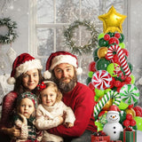 128 Pcs Christmas Tree Balloon Garland Arch Kit Red Green Gold Balloons for Decor