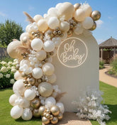 Sand White Gold Balloon Arch Kit 140 Pcs Boho Balloons for Wedding & Party Decor