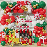 Christmas Balloon Garland Arch Kit 138 Pcs Red White Green Gold Balloons for Decor
