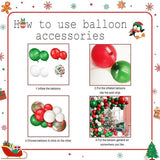 101 Pcs Friendsmas Christmas Balloon Arch Kit with Elf & Ugly Sweater Balloons for Party