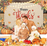 7x5ft Thanksgiving Backdrop with Pumpkin Harvest Maple Leaves for Fall Photos