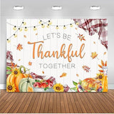 7x5ft Happy Thanksgiving Backdrop with Sunflowers Pumpkins and Thankful Theme