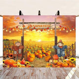 7x5ft Fall Pumpkin Patch Backdrop for Birthday Baby Shower Thanksgiving Decor