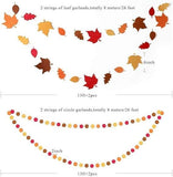 Fall Leaf Garland Banner Backdrop for Thanksgiving Birthday Wedding Baby Shower Decor