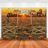83x59in Fall Backdrop with Autumn Forest for Thanksgiving Party Photography