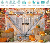 Thanksgiving Day Backdrop 7x5FT Pumpkin Harvest Autumn Decor for Party Photos