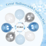 Snowflake Balloon Arch Kit with Blue Purple Silver Balloons for Birthday Baby Shower