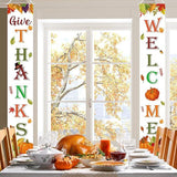 Thanksgiving GIVE THANKS Banner 72x12 Inch Porch Door Wall Decor for Home & Party