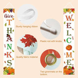 Thanksgiving GIVE THANKS Banner 72x12 Inch Porch Door Wall Decor for Home & Party