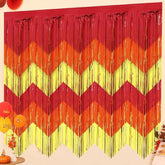 Fall Decor 6Pack Foil Fringe Banners 1.6x6.6FT Thanksgiving Metallic Tinsel Backdrop