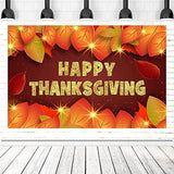 Thanksgiving Leaves Backdrop 7x5FT Autumn Harvest Maple Leaf Gold Glitter Decor