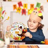 Thanksgiving Turkey Party Kit Autumn Disposable Dinnerware Set with Plates and Napkins for 50