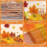 Thanksgiving Plates & Napkins Set: 100 Pcs Pumpkin Dinnerware - Serves 25