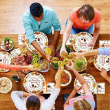 Happy Thanksgiving Tableware: 65 Pcs Turkey Pumpkin Dinnerware - Serves 16