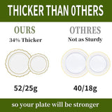 350-Pc White Gold Plastic Dinnerware Set: Plates, Cups, Napkins & Cutlery - 50 Guests