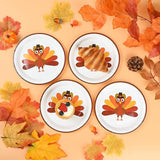 Thanksgiving Dinnerware Set 122 Pcs Disposable Plates Napkins Forks and Tablecloth