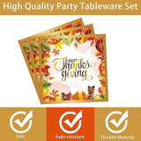 Thanksgiving Party Plates: Maple Leaf Autumn Tableware Set (96 Pcs)