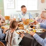 Thanksgiving Turkey Party Tableware Set: 24 Disposable Plates, Napkins, Cups, Cutlery