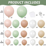 Dusty Green Pink Balloon Arch Kit Boho Garland for Bridal Shower Wedding Party