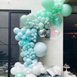 Mint Green Balloons 130pcs Pastel Light Green Mix for Birthday Baby Shower Party