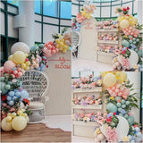 Pink Green Balloon Arch Kit Sage Blue Yellow White Pastel for Baby Shower Party
