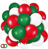 100 Pcs Christmas Red Green Balloons 12 Inch Latex Balloons for Party Decorations