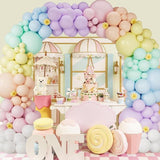 Pastel Rainbow Balloon Arch Kit 163 Pcs for Birthday Wedding and Party Decor