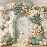 Sage Green Balloon Arch Kit 130 Pcs for Baby Shower Wedding and Birthday Decor