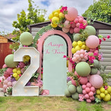 Dusty Pink & Green Balloon Set: 35-Piece Party Decor
