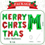 Merry Christmas Letter Foil Balloon Banner for Holiday Party and Home Decorations