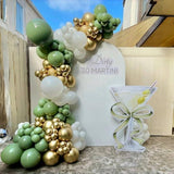 Sage Green and Gold Balloons Set for Wedding Birthday Baby Shower Party Decorations