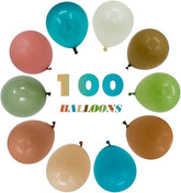 100pcs Retro 12" Assorted Color Balloons for Birthday, Wedding, Anniversary Party