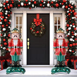 2PCS Giant Nutcracker Foil Balloons Set for Christmas Holiday Party Decorations